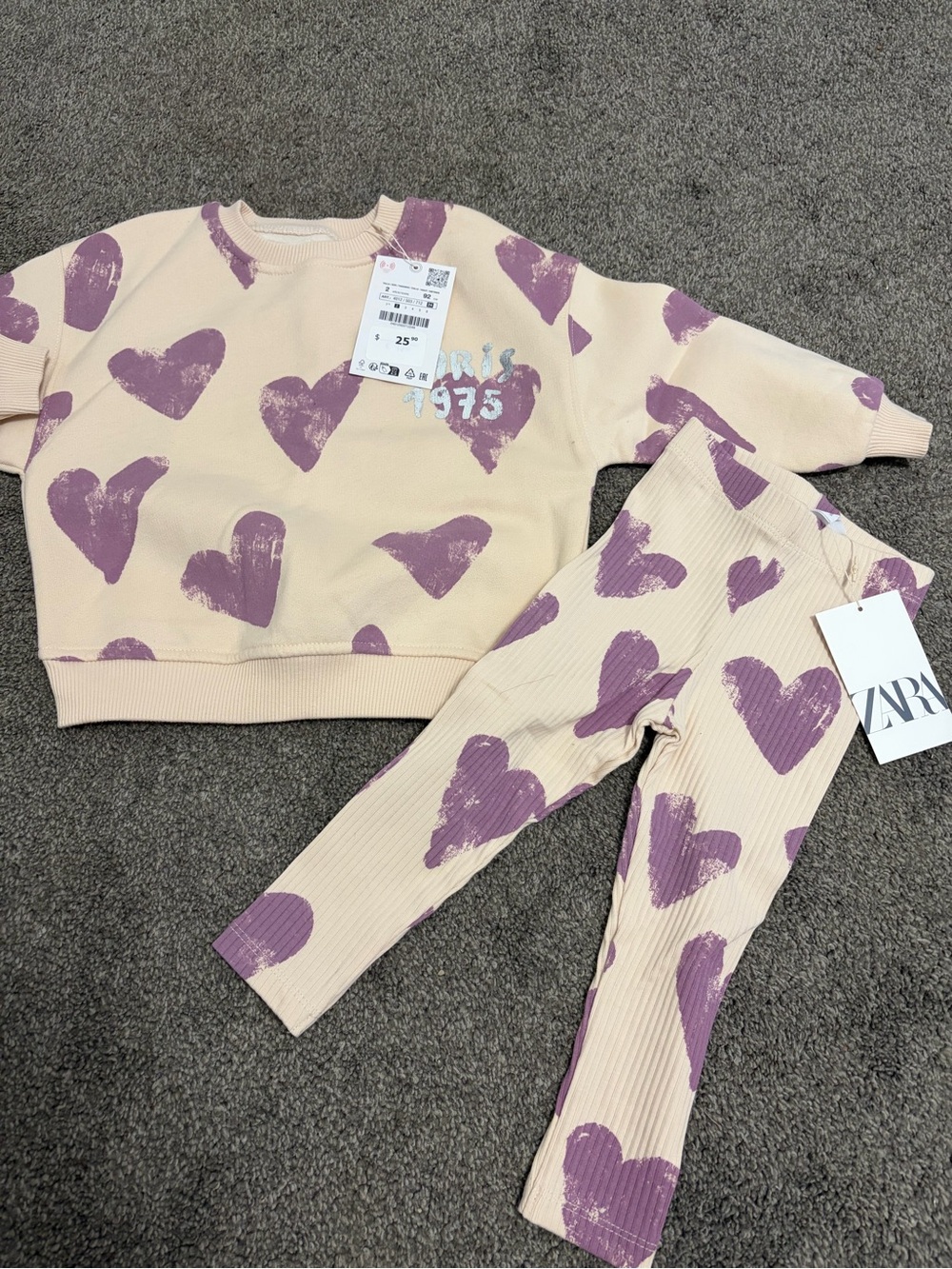 Brand New Zara Purple Heart Set